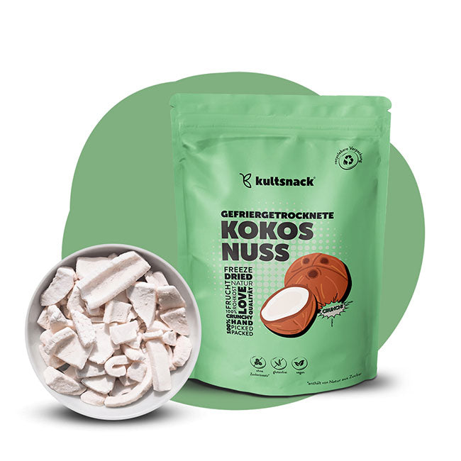 Gefriergetrocknete-Kokosnuss