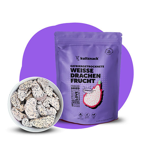 Gefriergetrocknete weiße Drachenfrucht